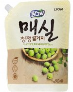 Lion Жидкость для мытья посуды Chamgreen Японский абрикос сменный блок, 1 кг