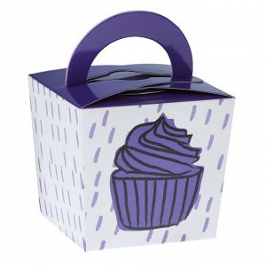 Снек-бокс Фиолетовая пироженка с ручкой (набор 6шт) 2336874