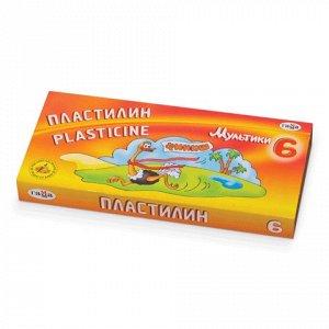 Пластилин ГАММА "Мультики",  6 цв., 120 г, со стеком, 280015