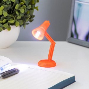 Ночник "Настольная лампа" LED 0.5Вт от батареек LR41 оранжевый 4Х4Х11 см