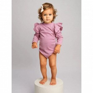 Боди детское с длинным рукавом и рюшами Amarobaby Fashion.