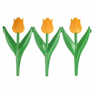 Заборчик декоративный "Тюльпан" оранжевый/желтый 2,25м 5 секций, полипропилен