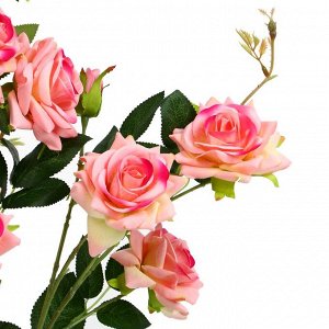 INBLOOM Растение искусственное Роза светло-розовая, 85см, PEVA, цемент