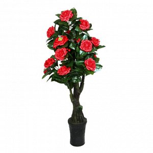 INBLOOM Растение искусственное Роза красная, 160см, PEVA, цемент