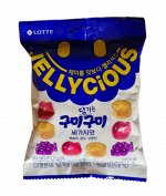 Мармелад жевательный &quot;JELLYCIOUS GUMMY GUMMY&quot; три вкуса (персик, виноград, апельсин) 70г
