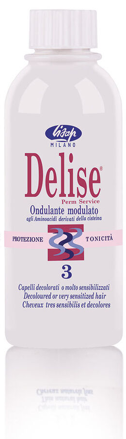 Лосьон для химическй завивки - для обесцвеченных волос «Delise 3 Wave Lotion for Bleached or Extremely Sensitive Hair» 250 мл
