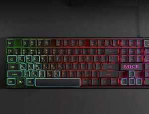 Игровая клавиатура с подсветкой iMICE Blacklight Keyboard "Русская версия" AK-600