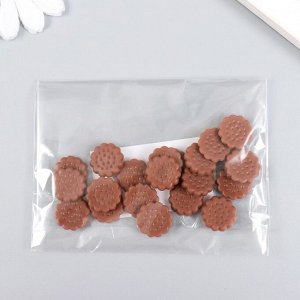 Декор для творчества PVC «Шоколадная печенька», набор 20 шт., 1.5x1.5x0.3 см