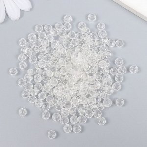 Бусины для творчества пластик "Кристалл с гранями прозрачный" набор 20 гр 0,4х0,6х0,6 см
