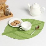 Набор салфеток 2 шт. Доляна "Листочки", цв.зеленый, 30*45 см   9360047