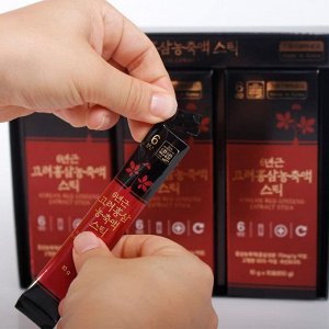 Jungwon Красный корейский женшень 6-летней выдержки Ginseng 6-Year-Old Korean Red Ginseng Concentrate, 30 стик