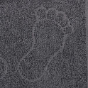 Полотенце махровое для ног 50х70см, серый 100% хлопок, 400 г/м