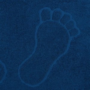 Полотенце махровое для ног 50х70см, синий 100% хлопок, 400 г/м