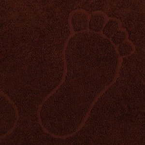 Полотенце махровое для ног 50х70см, коричневый 100% хлопок, 400 г/м