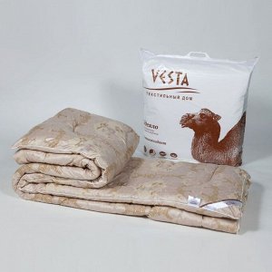 Одеяло зимнее 140х205 см, шерсть верблюда, ткань глосс-сатин, п/э 100%