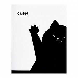 Тетрадь 48л. в линейку Calligrata ""Кот"", обложка мелованный картон, Уф-лак, блок офсет, МИКС