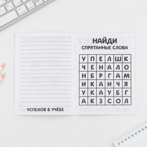 Блокнот-раскраска на скрепке «Удачи на пути к знаниям!», формат А6+ , 12 листов.