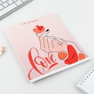 Тетрадь в клетку, 48 л., А5, на скрепке, блок №2 «Нежность» МИКС