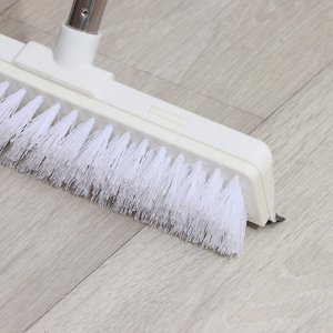 Щётка для подметания пола с водосгоном Доляна, черенок из нержавеющей стали, 28x6.5x117 см