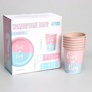 Набор бумажной посуды «Мальчик /Девочка»