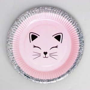 Набор бумажной посуды «Кошечка»