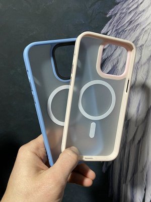 NEW ! Силиконовый матовый чехол для Iphone PREMIUM MagSafe Color Magnetiс 14 Series