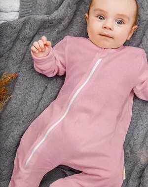 Комбинезон (слип) на молнии детский AMAROBABY Fashion, розовы