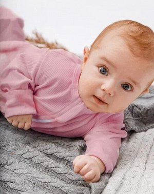 Комбинезон (слип) на молнии детский AMAROBABY Fashion, розовы