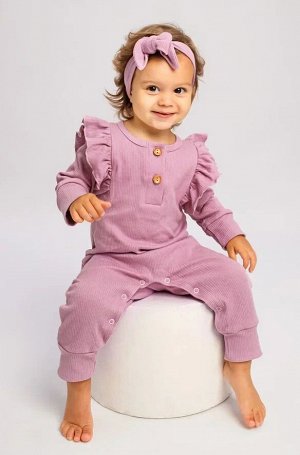 Комбинезон детский с рюшами AMAROBABY Fashion, розовый