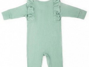 Комбинезон детский с рюшами AMAROBABY Fashion, зеленый