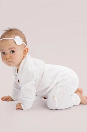 Комбинезон на пуговицах детский AMAROBABY Fashion, молочный