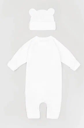 Комбинезон детский с шапочкой AMAROBABY Fashion, молочный