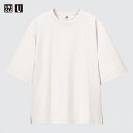 UNIQLO - хлопковая оверсайз футболка - 00 WHITE