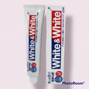 Зубная паста Lion White & White с отбеливающим эффектом 150 мл