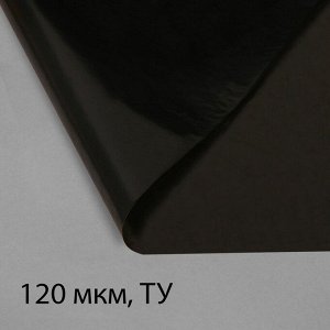 Плёнка из полиэтилена, техническая, толщина 120 мкм, чёрная, 10x3 м, рукав (1.5 мx2), Эконом 50%, для дома и сада, Greengo