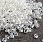 Toho Demi Round 11/0 цвет 0981 Inside Color Crystal SNOW LINED