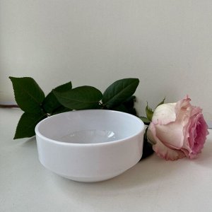 Салатник/миска 12 см, 300 мл, поликарбонат, белый (ударопрочный термопластик)