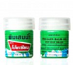 Бальзам с ватным диском на основе лечебных трав Pim-Saen Balm Oil Poy-Sian Brand, 8 мл. Таиланд