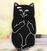чехол неприличный котик черный