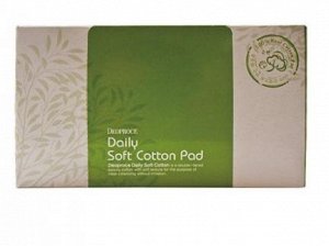 Deoproce Dayli Soft Cotton Pad - диски из натур. хлопка для нанесения и снятия косметики Очищающие салфетки Deoproce . КОРЕЯ