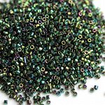 Бисер цилиндрический Миюки делика DB-0027 Metallic Green Luster