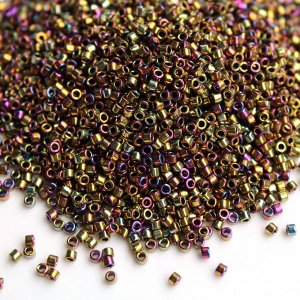 Бисер цилиндрический Миюки делика DB-0029 Metallic Purple Gold Iris