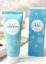 Очищающая пенка с морским коллагеном для выравнивания тона кожи лица W Collagen Pure Shining Foam Cleansing