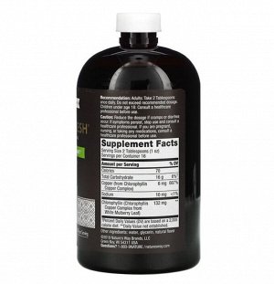 Chlorofresh, жидкий хлорофилл, с ароматом мяты, 132 мг, 473,2 мл