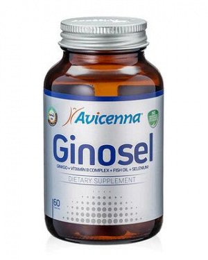 Авиценна Гиносел (гинкго билоба, селен, омега-3 и витамины В), 60 капсул
