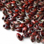 Бисер-лепестки Миюки LMA-4513 Opaque Picasso Red Garnet