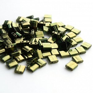 Бисер Тила Миюки TL-0306 Olive Green Gold Luster