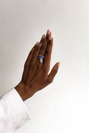 Серебряное кольцо «воплощение» с подвеской «хамса»