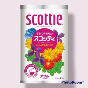 Туалетная бумага Crecia "Scottie FlowerPACK" двухслойная (25 м) 12 шт