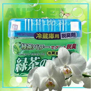 KOKUBO Дезодорант-поглотитель неприятных запахов,экстракт зелёного чая, для холод.(общ. камера),150г